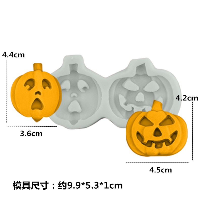 Khuôn gel Tạo Hình Xương Bàn Tay Dơi / Bí Ngô / Đầu Lâu Phù Thủy Trang Trí Bánh Kem Dịp halloween
