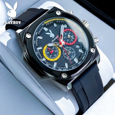 Đồng hồ nam PLAYBOY 3060 chính hãng dạ quang chống nước có lịch đa chức năng