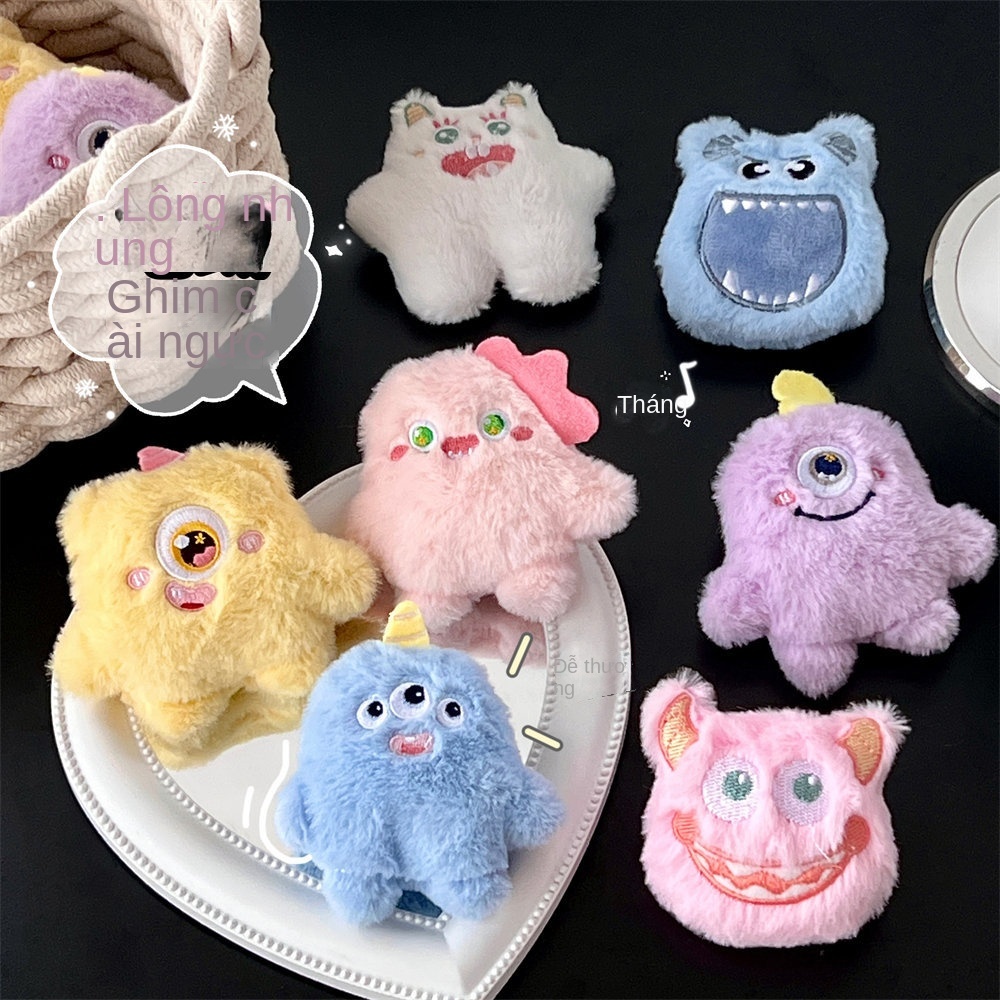 Plus Trâm Cài Áo Hình Quái Vật Ba Mắt Nhồi Bông Đáng Yêu