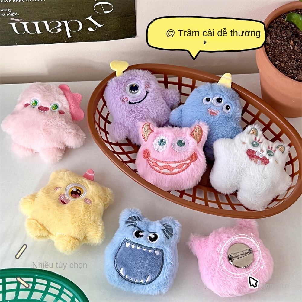 Plus Trâm Cài Áo Hình Quái Vật Ba Mắt Nhồi Bông Đáng Yêu