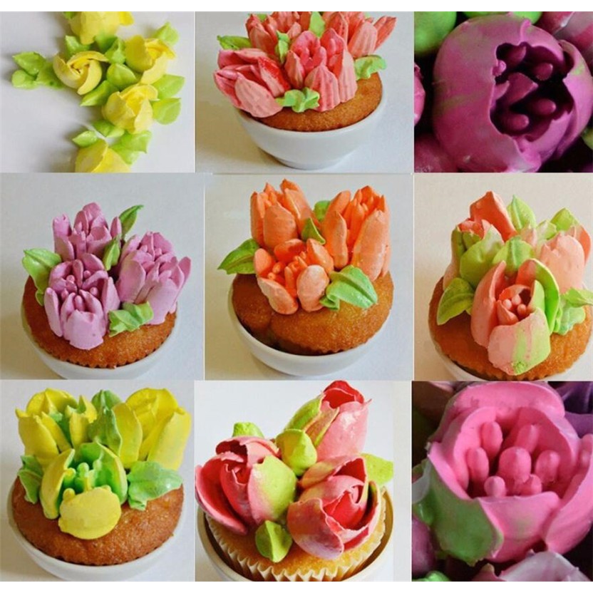 Bộ 7 Đuôi Bắt Kem Trang Trí Bánh Bằng Thép Không Gỉ