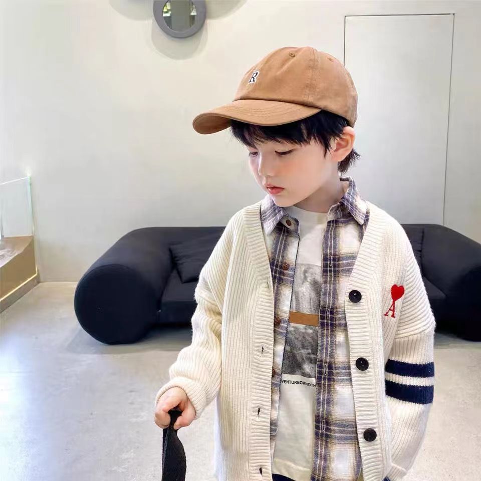 Áo Khoác cardigan Dệt Kim Kẻ Sọc Thời Trang Mùa Xuân Phong Cách Mới Dành Cho Bé Trai