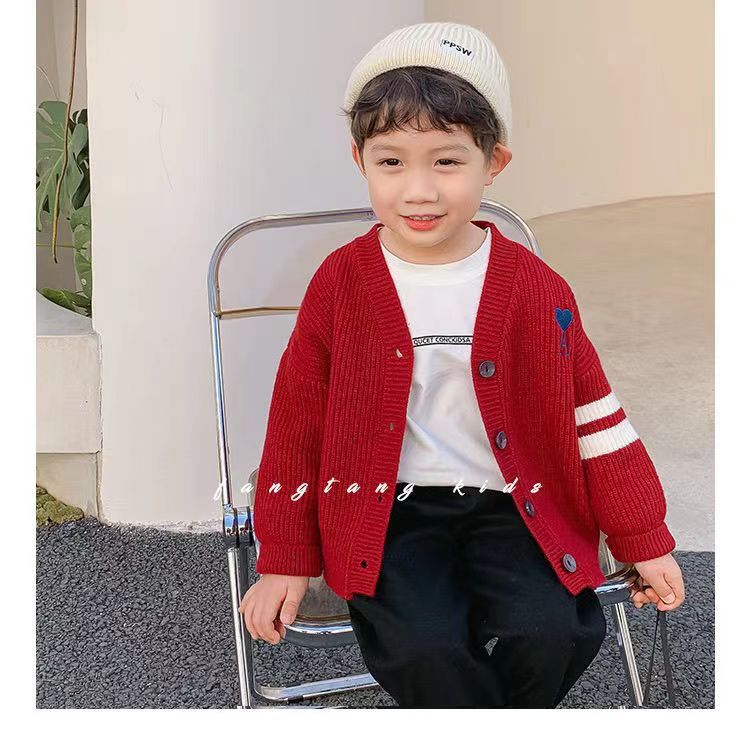 Áo Khoác cardigan Dệt Kim Kẻ Sọc Thời Trang Mùa Xuân Phong Cách Mới Dành Cho Bé Trai