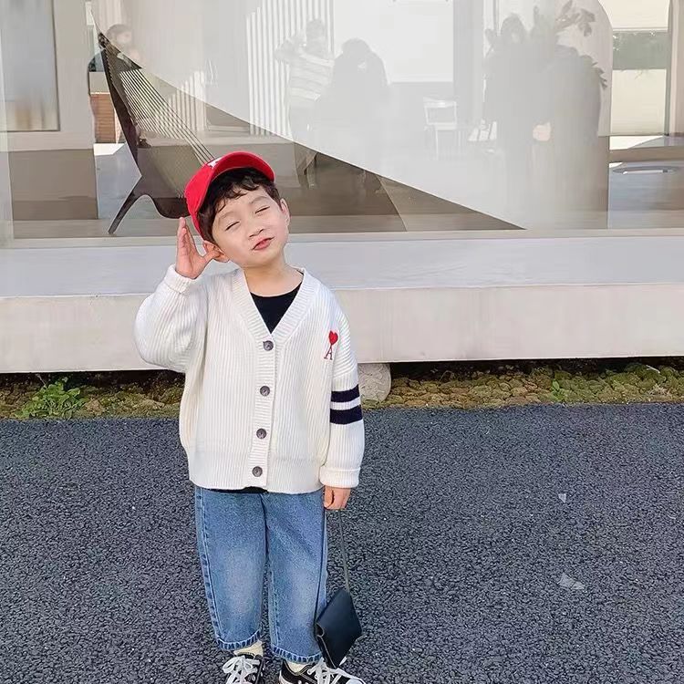 Áo Khoác cardigan Dệt Kim Kẻ Sọc Thời Trang Mùa Xuân Phong Cách Mới Dành Cho Bé Trai