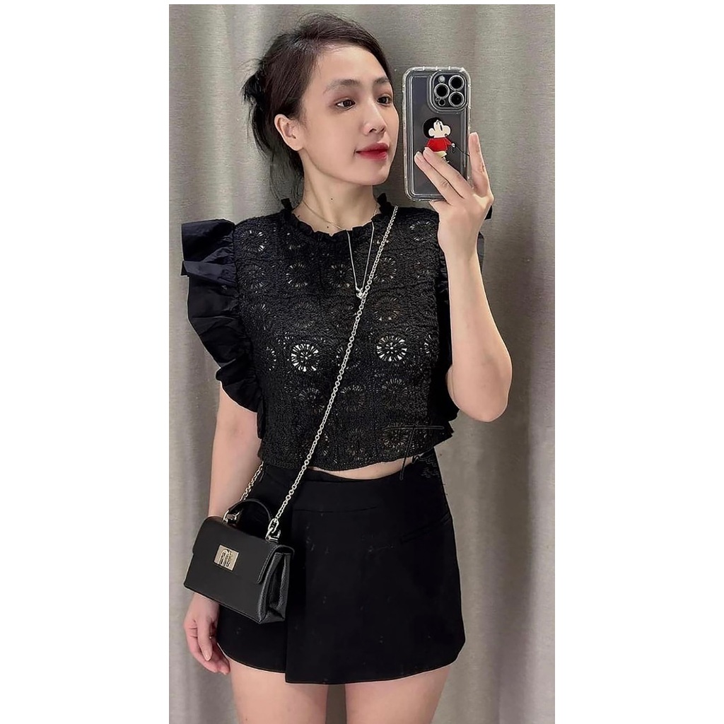 Zara Quần culottes Lưng Cao Thời Trang Mùa Hè Dành Cho Nữ 235427407 7385517