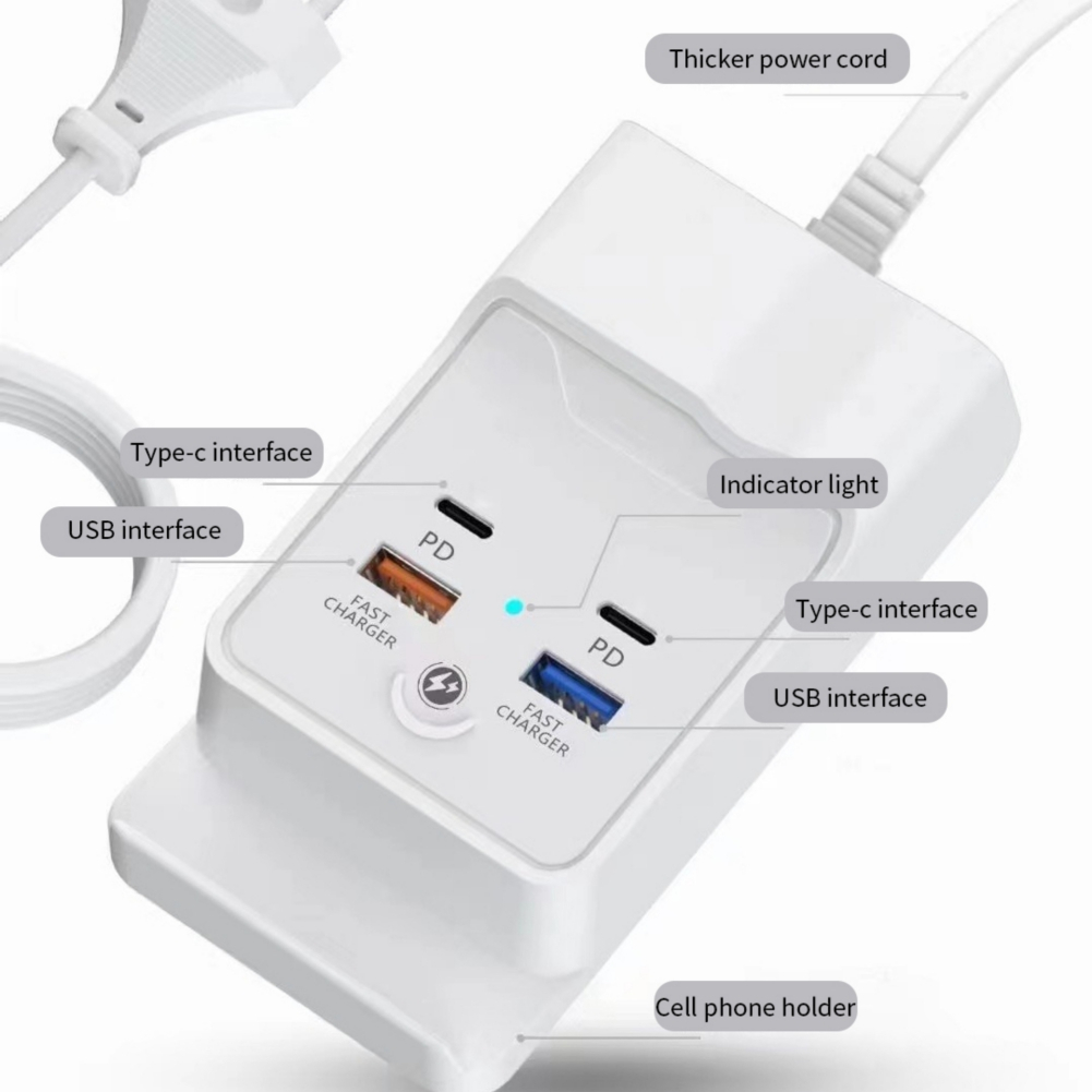 Trạm Sạc Chia 4 Cổng usb 20w Đa Năng Cho iphone samsung xiaomi huawei