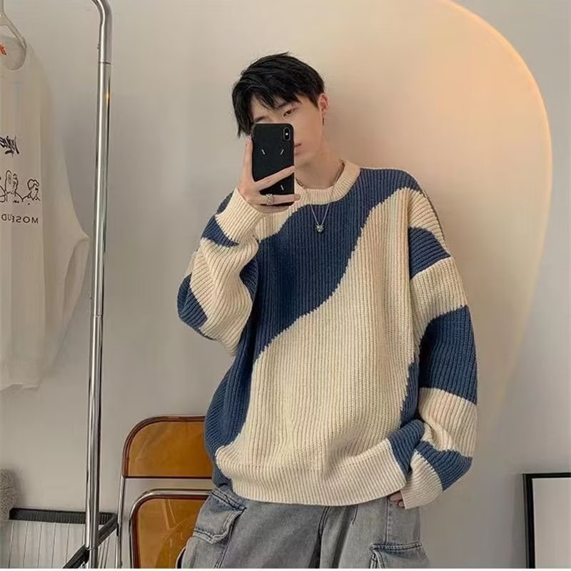 Áo sweater Dáng Rộng Phong Cách Nhật Bản Thời Trang Cho Nam