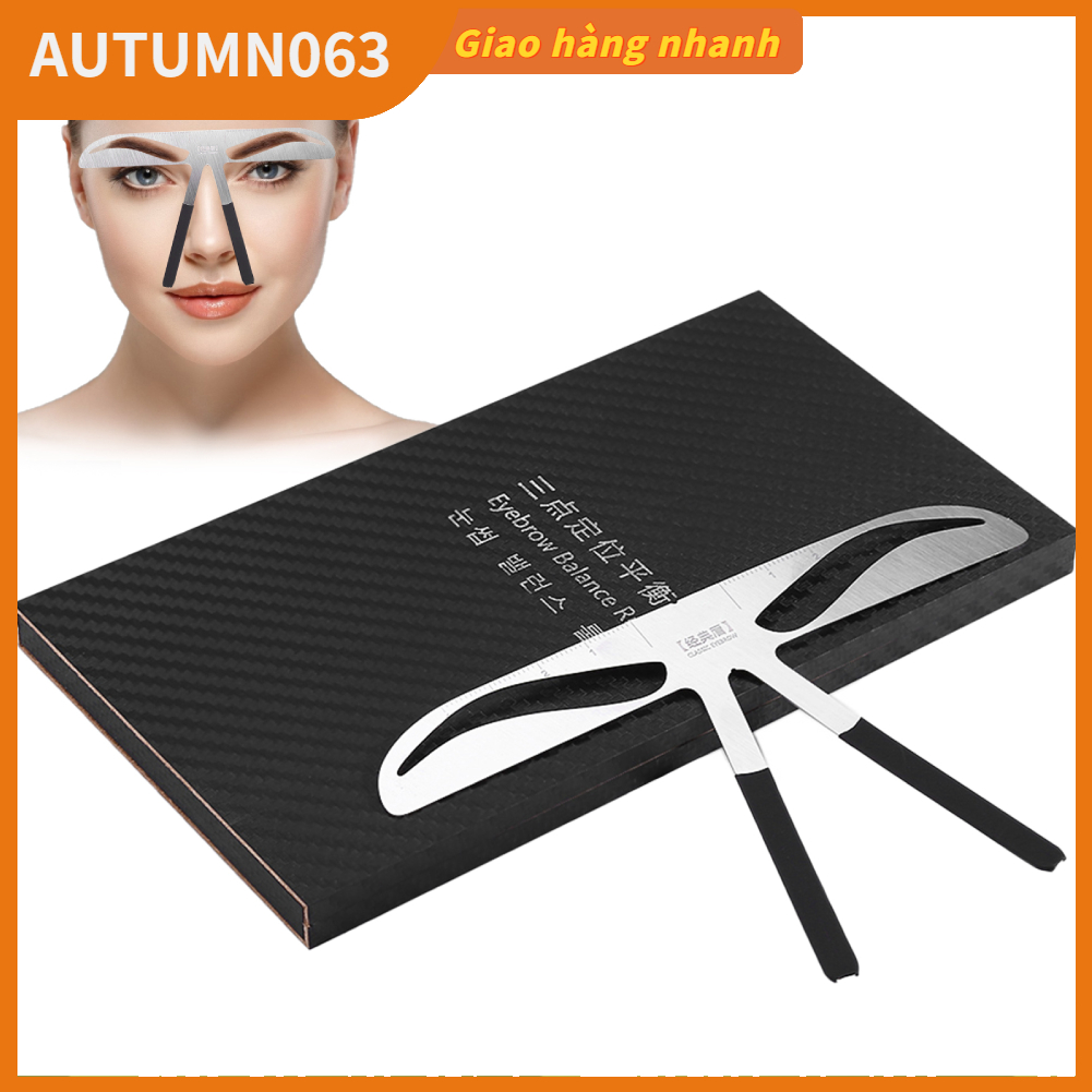 4 loại Thước kẻ lông mày vĩnh viễn đo cân bằng thước mở rộng Hình dạng Stencil Autumn063