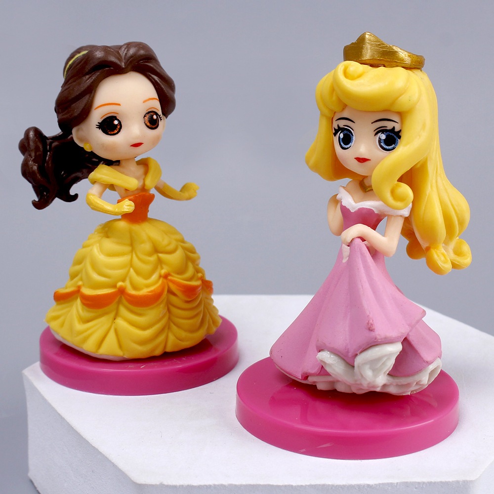 Bộ 6 Mô Hình Công Chúa disney 8cm Trang Trí Đáng Yêu