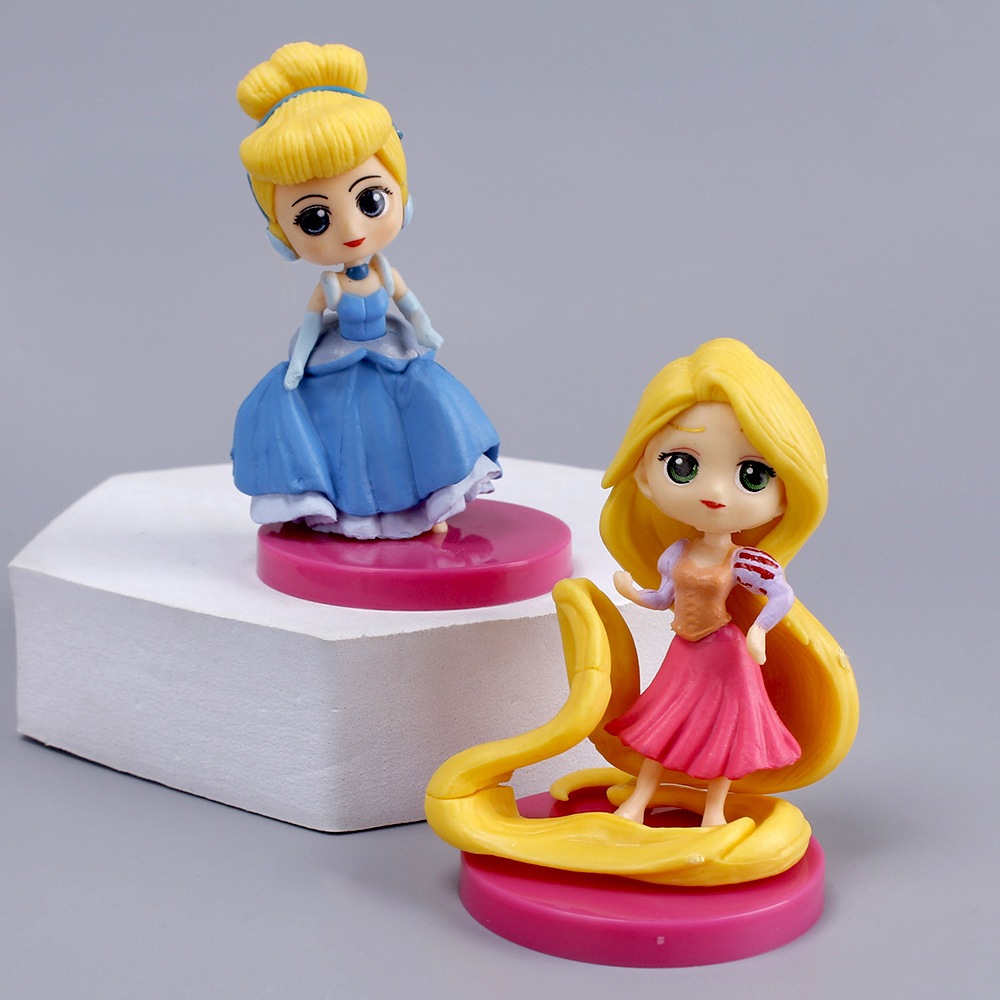 Bộ 6 Mô Hình Công Chúa disney 8cm Trang Trí Đáng Yêu