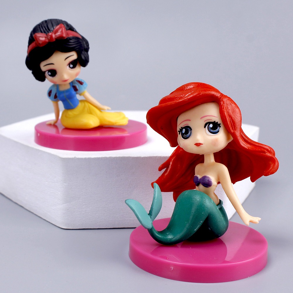 Bộ 6 Mô Hình Công Chúa disney 8cm Trang Trí Đáng Yêu