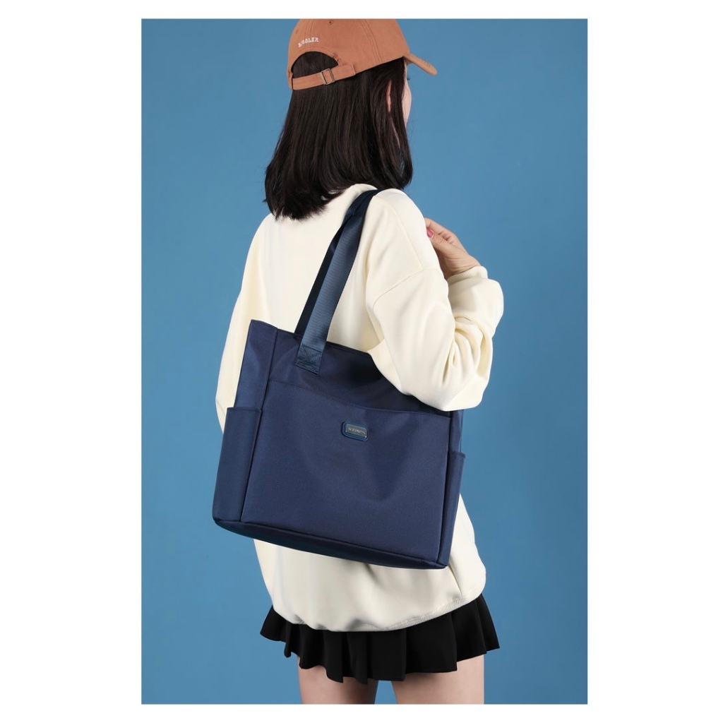Túi Tote Vải Oxford Siêu Nhẹ Sức Chứa Lớn Thời Trang Cho Nữ