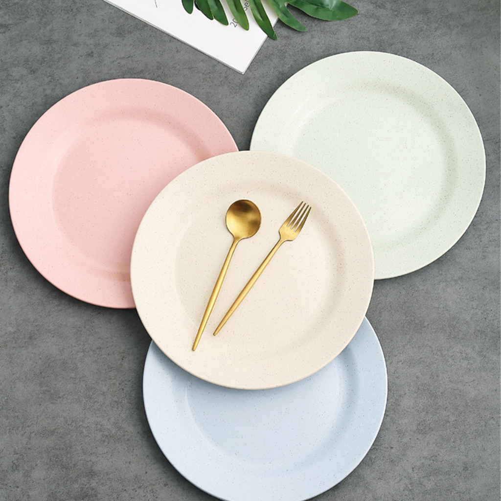 Đĩa Tròn 28Cm Bằng Rơm Lúa Mì Không bpa Đựng Bánh pizza Hàng Ngày Cho Gia Đình