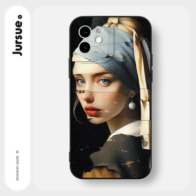 Ốp lưng JURSUE mềm chống bẩn hình ngầu vintage Cho iPhone 17 16 15 14 13 12 11 PRO MAX SE 2020 X XR XS ip 8 7 Plus Y4251