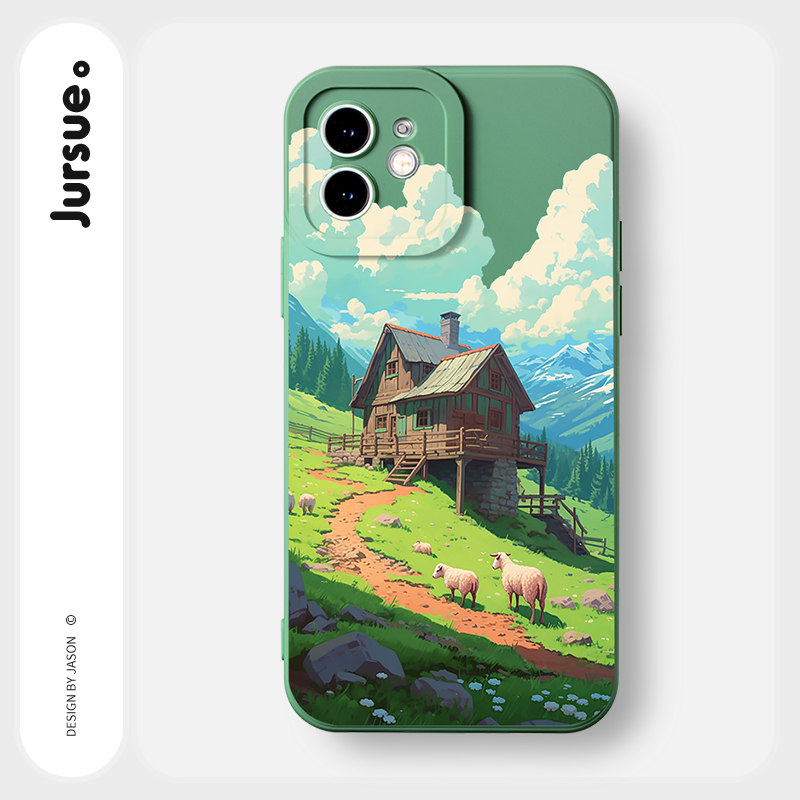 Ốp lưng JURSUE mềm chống sốc hình dễ thương đẹp Cho IPHONE 15 14 13 12 11 PRO MAX SE 2020 X XR XS ip 8 7 6 6S PLUS Y4246