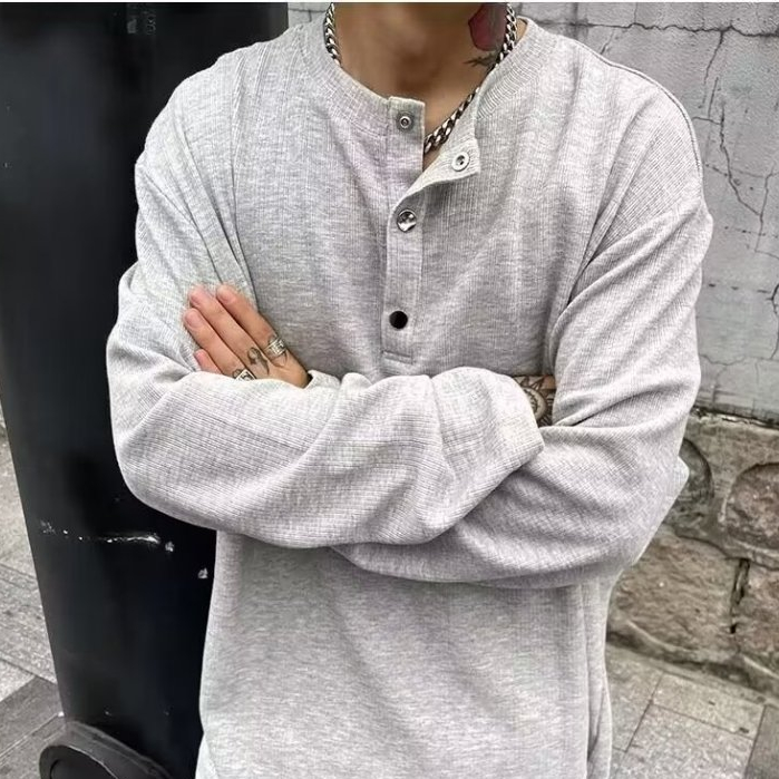 Áo Thun Nam Dài Tay Cổ Tròn Thời Trang Hàn