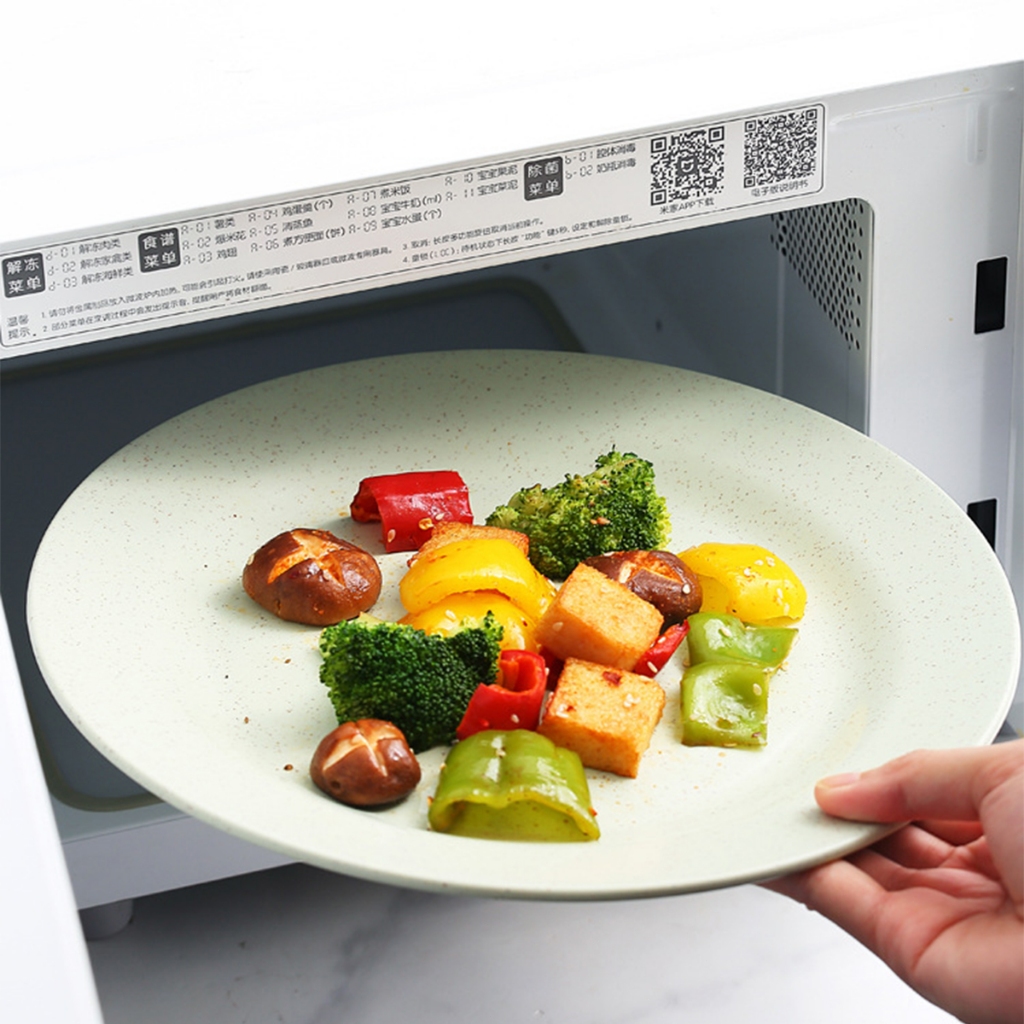 Đĩa Tròn 28Cm Bằng Rơm Lúa Mì Không bpa Đựng Bánh pizza Hàng Ngày Cho Gia Đình