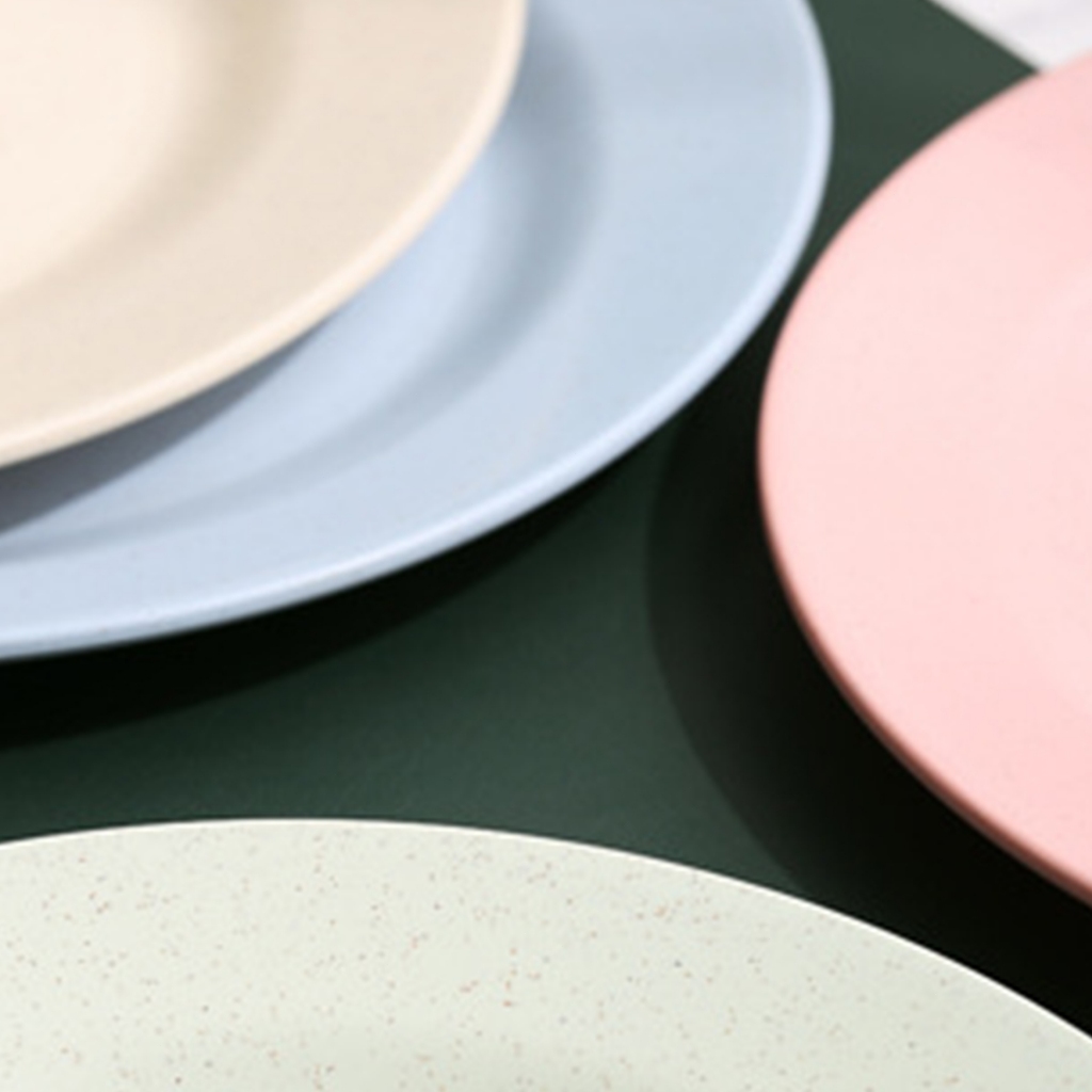 Đĩa Tròn 28Cm Bằng Rơm Lúa Mì Không bpa Đựng Bánh pizza Hàng Ngày Cho Gia Đình