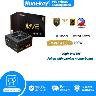 Huntkey Thương hiệu cao cấp MVP Series K750 750W 80 PLUS Cung cấp điện vàng PSU 90% + Chuyển đổi cao Full Module PC Power Thiết kế ổn định an toàn với quạt im lặng Hoàn hảo cho người chơi trò chơi