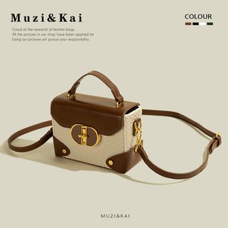 Muzikai Túi Xách Đeo Vai Hình Hộp Phong Cách retro 2023