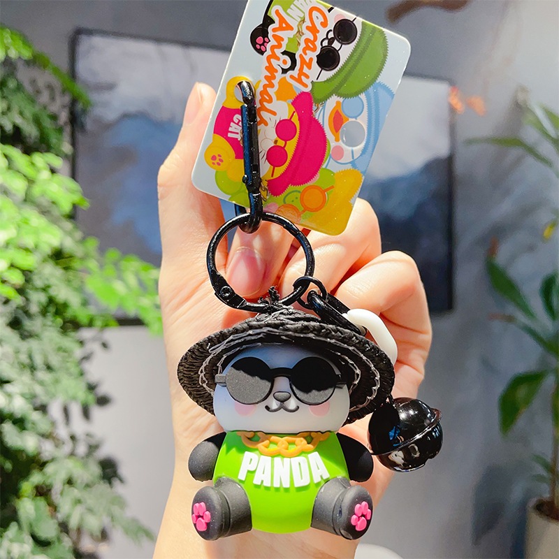 Crazy zoo Móc Khóa Hình Búp Bê Đội Mũ Rơm Dễ Thương