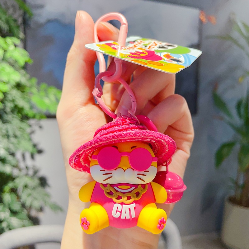 Crazy zoo Móc Khóa Hình Búp Bê Đội Mũ Rơm Dễ Thương