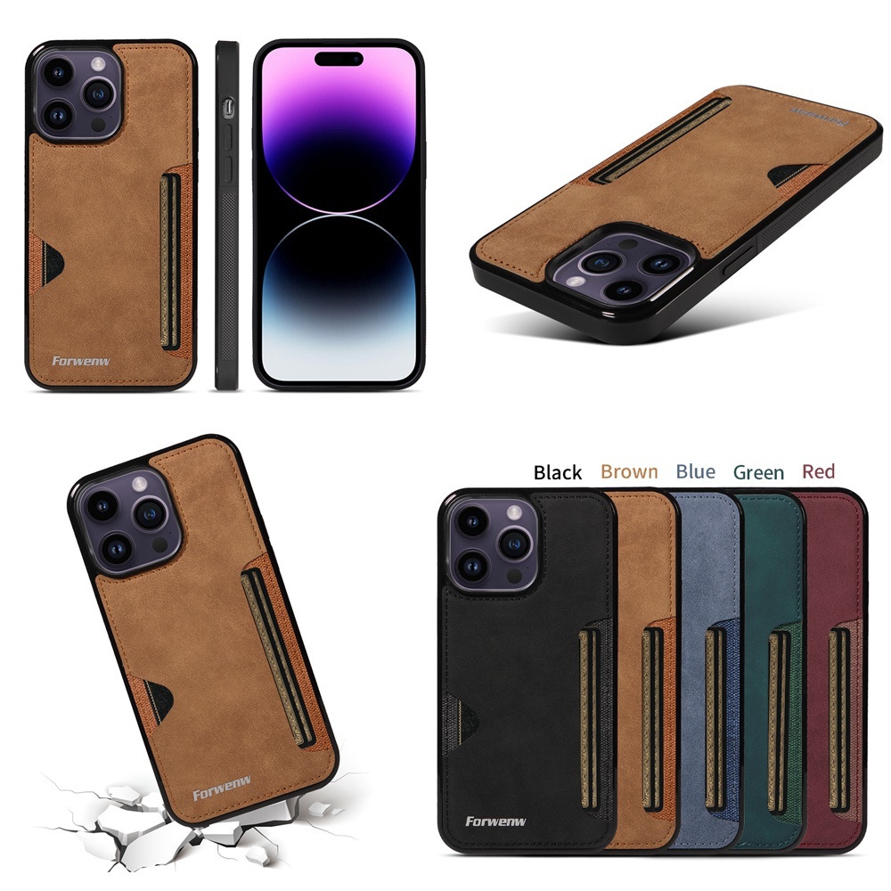 Siêu Mỏng Khe Cắm Thẻ Ốp điện thoại Cho iPhone XS 11 12 13 14 15 16 Pro Max Ốp điện thoại Thời Trang Kinh Doanh Thẻ 14 15 16 Plus Bao