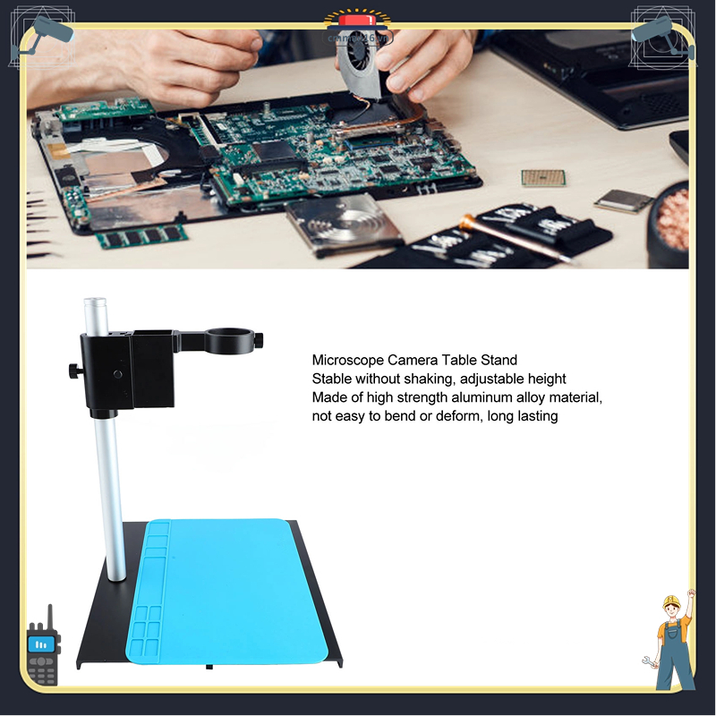 Nóng bỏng Chân đế máy ảnh kính hiển vi Giá đỡ lấy nét có thể điều chỉnh cho video USB kỹ thuật số