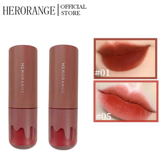 Herorange Son môi trang điểm hiệu ứng lì mịn màng như nhung