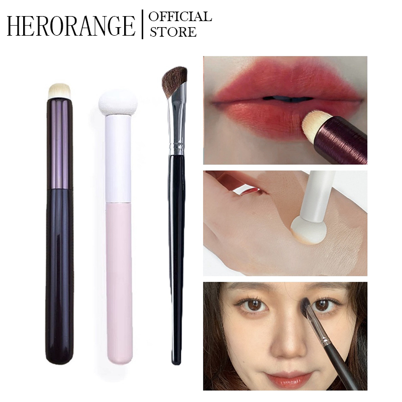 HERORANGE Hộp 3 Cây Cọ Trang Điểm Chuyên Nghiệp Chất Lượng Cao