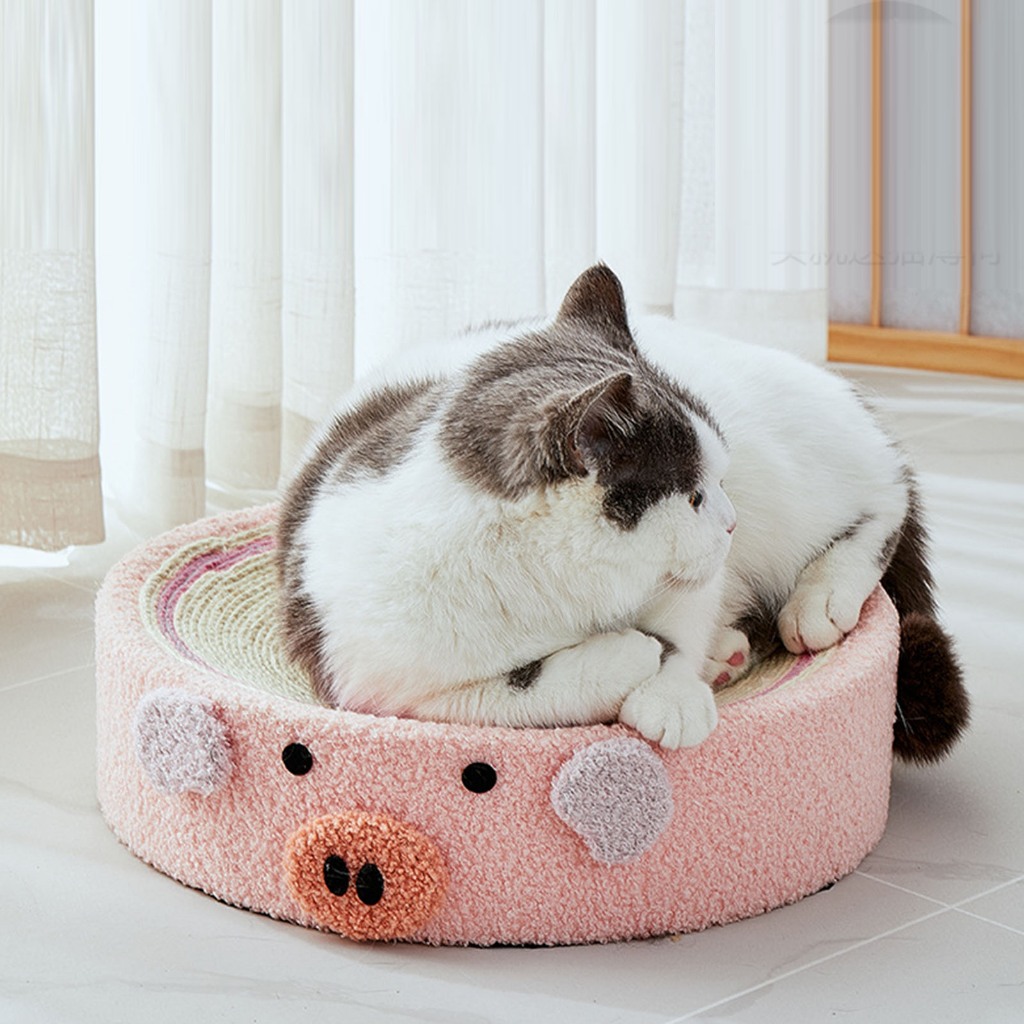 Elsabell. Cat Scratcher Bed Salu hình tròn Lounge để bảo vệ đồ nội thất bằng móng vuốt