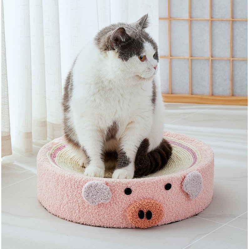 Elsabell. Cat Scratcher Bed Salu hình tròn Lounge để bảo vệ đồ nội thất bằng móng vuốt