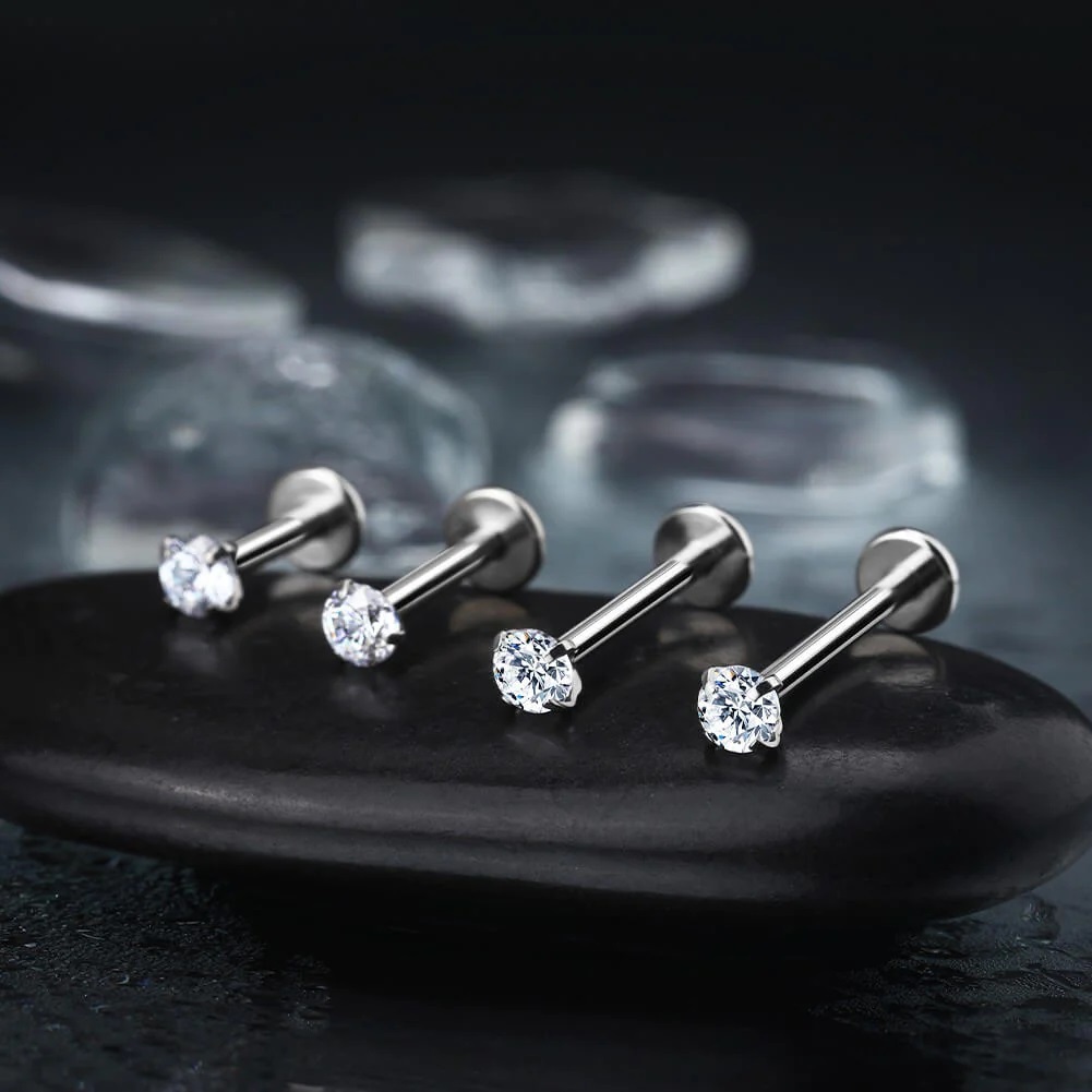 1 Khuyên Mũi Thép Không Gỉ 2 / 3 / 4 / 5 / 6mm 16g