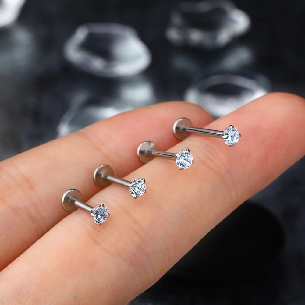 1 Khuyên Mũi Thép Không Gỉ 2 / 3 / 4 / 5 / 6mm 16g