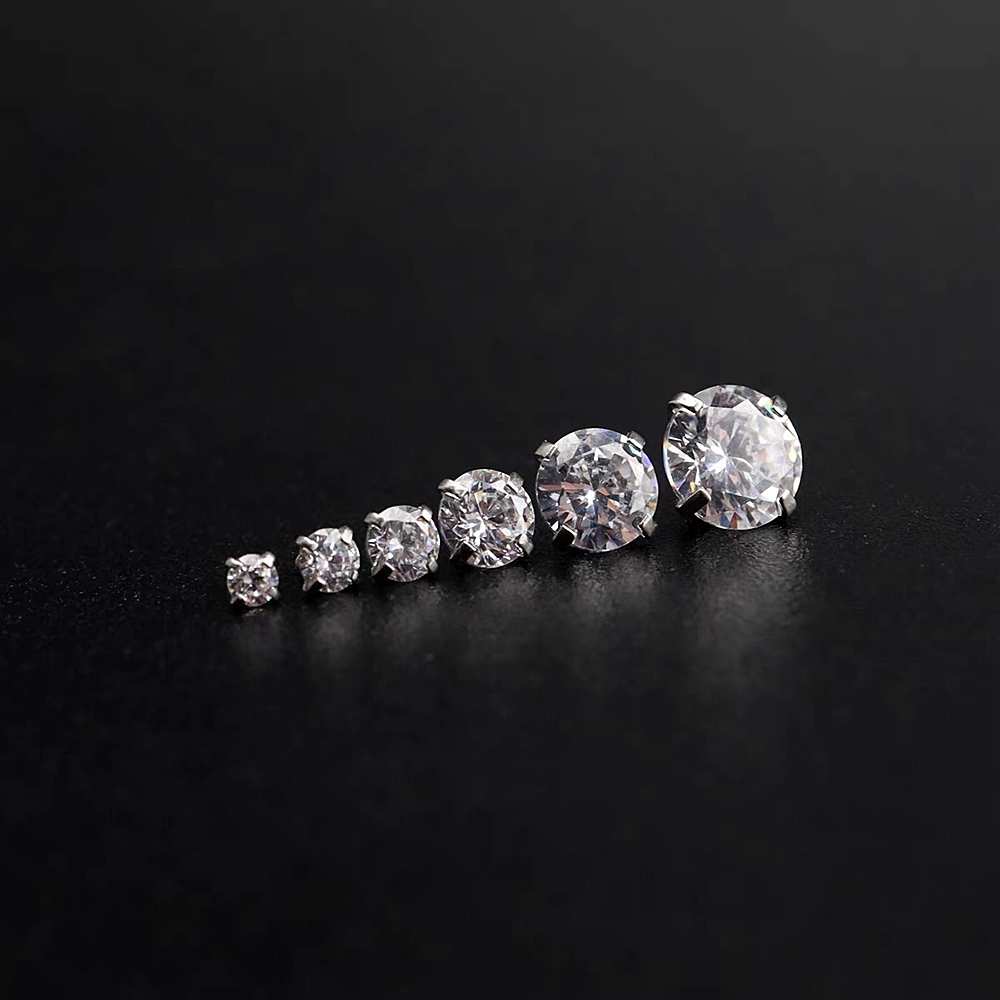 1 Khuyên Mũi Thép Không Gỉ 2 / 3 / 4 / 5 / 6mm 16g