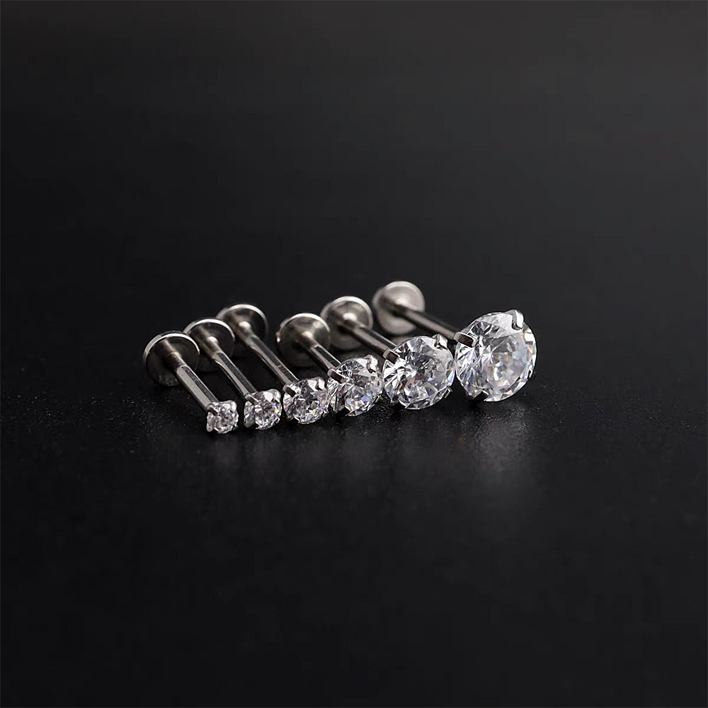 1 Khuyên Mũi Thép Không Gỉ 2 / 3 / 4 / 5 / 6mm 16g