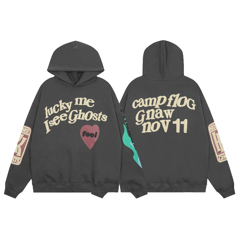 Áo hoodie unisex Cao Cấp In Hình cpfm ghosts freee west jerry foam
