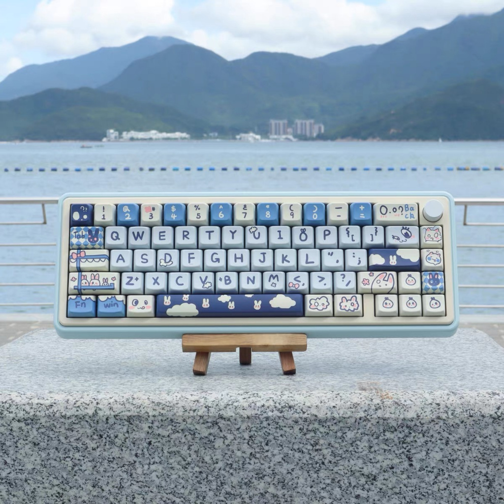 74/151 Phím Cừu Keycaps MDA/Cherry PBT Năm mặt thăng hoa nhiệt Dễ thương Thỏ con Keycap hoa nhiệt 61/64/68/75/84/87/104/108 Bàn Phím Cơ Keycap