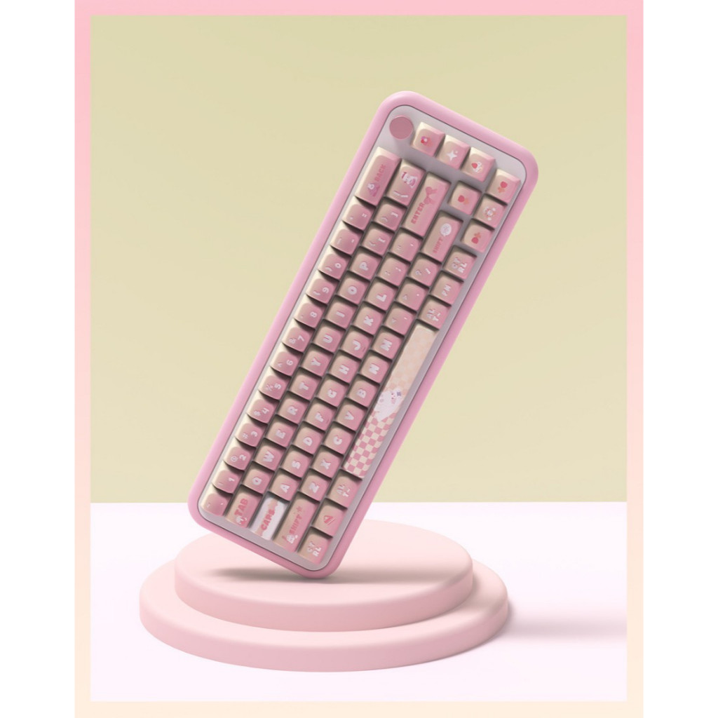 138/158 Phím Thỏ kem tráng miệng Keycap MDA PBT Chất liệu Năm mặt thăng hoa nhiệt cá nhân tùy chỉnh cơ khí KeyCaps 61/68/75/84/87/104/108 keycaps