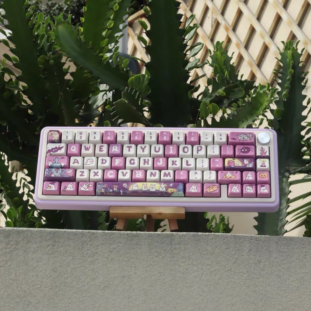 74/151 Phím Cừu Keycaps MDA/Cherry PBT Năm mặt thăng hoa nhiệt Dễ thương Thỏ con Keycap hoa nhiệt 61/64/68/75/84/87/104/108 Bàn Phím Cơ Keycap