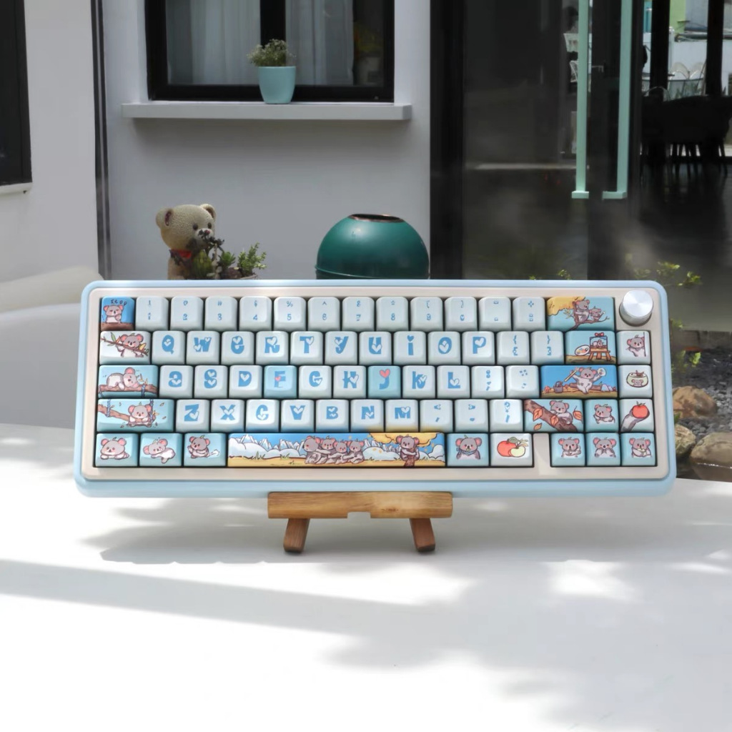 74/151 Phím Cừu Keycaps MDA/Cherry PBT Năm mặt thăng hoa nhiệt Dễ thương Thỏ con Keycap hoa nhiệt 61/64/68/75/84/87/104/108 Bàn Phím Cơ Keycap