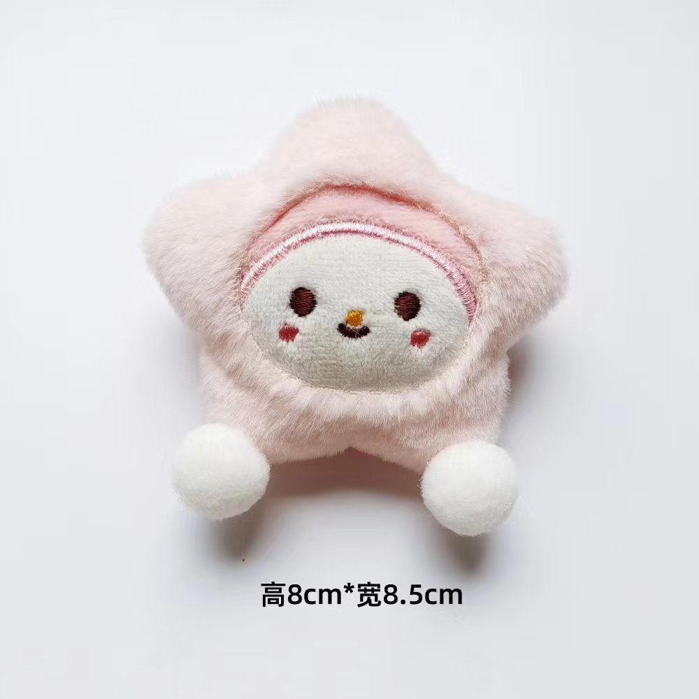 Ghim Cài Áo Hình Búp Bê Hoạt Hình Phủ Lông Xù Đáng Yêu