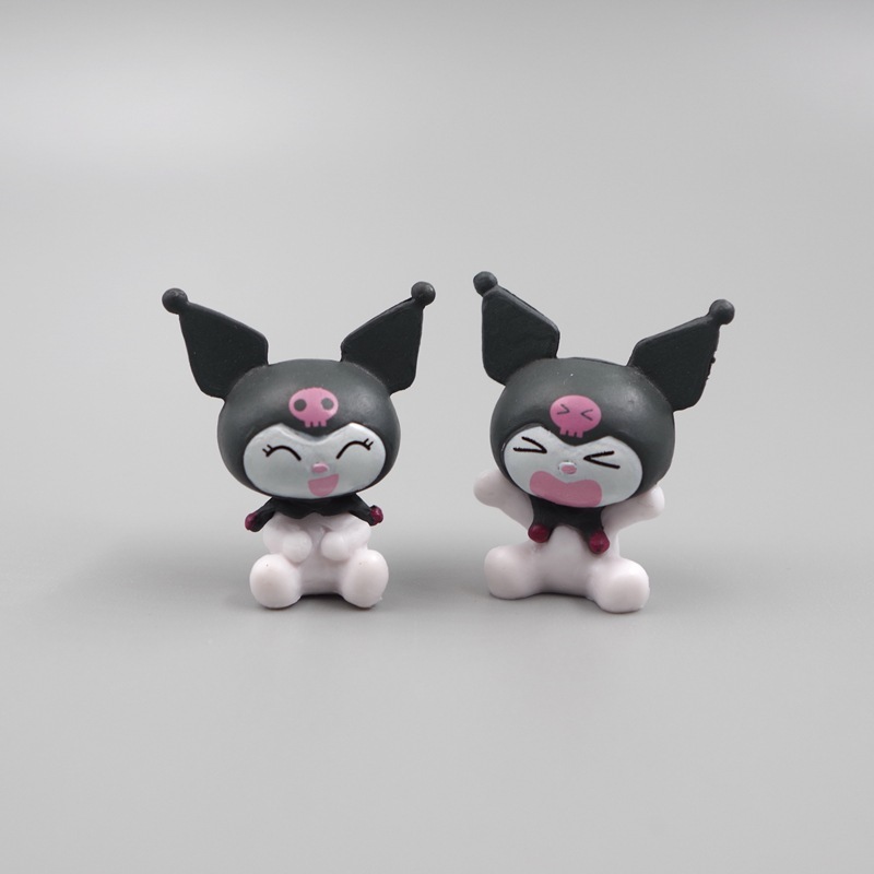 SANRIO Set 6 Mô Hình Mô Phỏng Nhân Vật Phim Hoạt Hình kuromi my Melody sheep 2.5-3cm