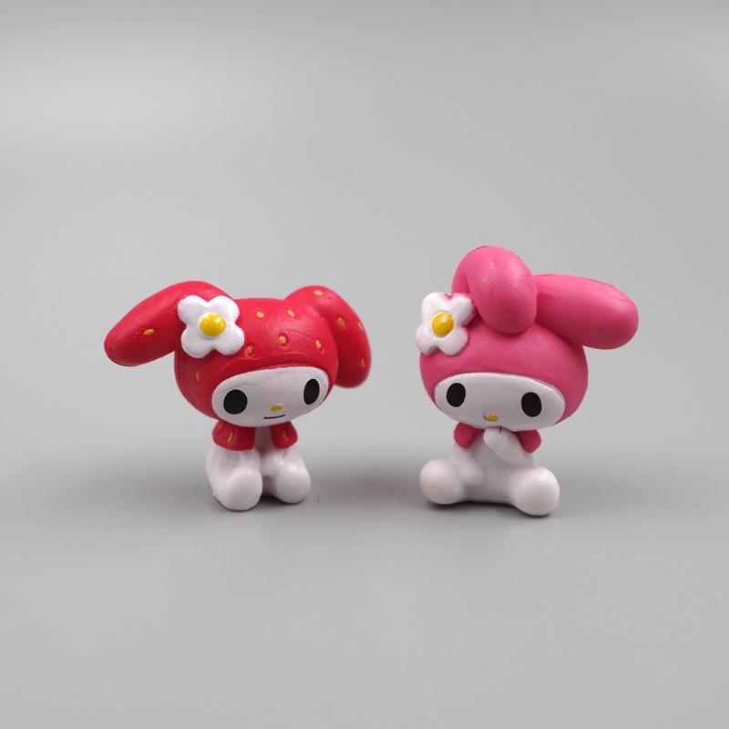 SANRIO Set 6 Mô Hình Mô Phỏng Nhân Vật Phim Hoạt Hình kuromi my Melody sheep 2.5-3cm