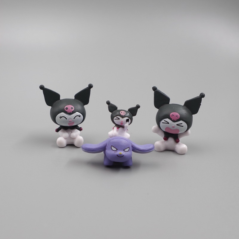 SANRIO Set 6 Mô Hình Mô Phỏng Nhân Vật Phim Hoạt Hình kuromi my Melody sheep 2.5-3cm