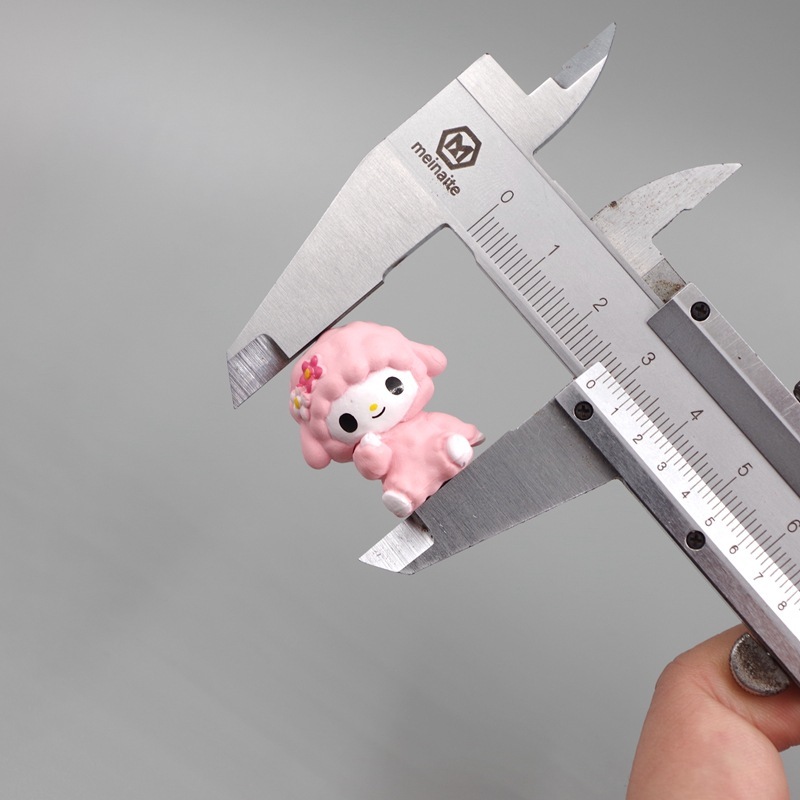 SANRIO Set 6 Mô Hình Mô Phỏng Nhân Vật Phim Hoạt Hình kuromi my Melody sheep 2.5-3cm