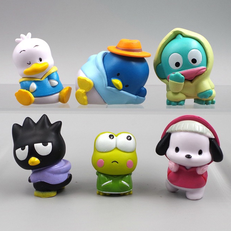 Set 6 Mô Hình Nhân Vật Phim Hoạt Hình 3-4cm sanrio Bằng pvc