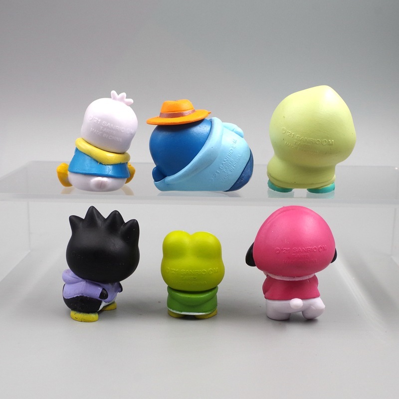 Set 6 Mô Hình Nhân Vật Phim Hoạt Hình 3-4cm sanrio Bằng pvc