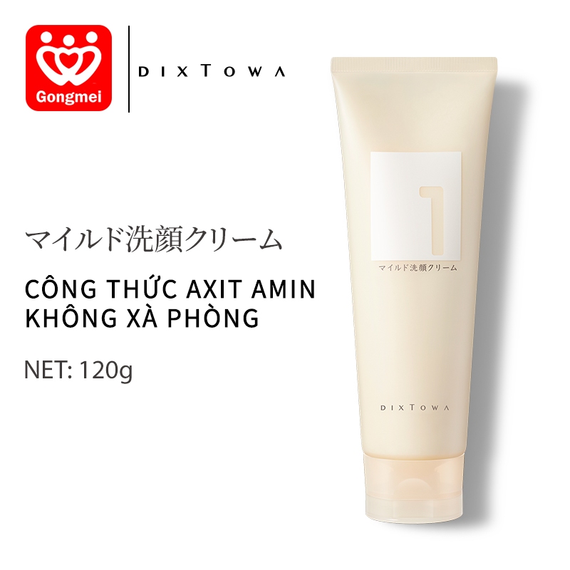 DIXTOWA Sữa rửa mặt axit amin Không xà phòng, làm sạch dịu nhẹ, dưỡng ẩm, tạo bọt nhiều 120g Nhập khẩu Nhật Bản