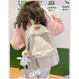 BAGFUL Ba lô cặp đi học nữ balo da đi học thời trang công suất lớn cặp đôi nam nữ